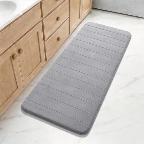 Yimobra Bathroom Runner 55"x24", Non Slip Memory Foam Bath Mat, Super Soft Water Absorbent Hallway Carpet…