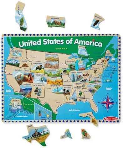 Melissa & Doug USA Map Wooden Puzzle (45 pcs)