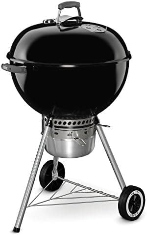 Weber Original Kettle Premium Charcoal Grill, 22-Inch, Black – Outdoor BBQ Grill with Built‑In…