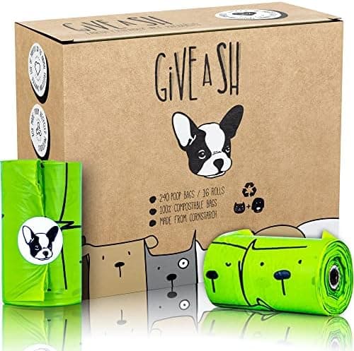 100% Certified Home Compostable Dog Poop Bags - 10% to Charity - ASTM D6400 & EN 13432 Compliant - 240 x Plant Based Compostable…