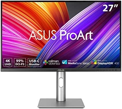ASUS ProArt Display 27” 4K HDR Professional Monitor (PA279CRV) - IPS, UHD (3840 x 2160), 99% DCI-P3/Adobe…