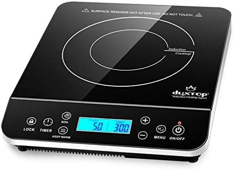 Duxtop Portable Induction Cooktop, Countertop Burner Induction Hot Plate with LCD Sensor Touch 1800 Watts…