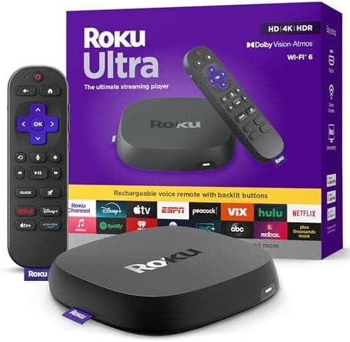 Roku Ultra - Ultimate Streaming Player - 4K Streaming Device for TV with HDR10+, Dolby Vision & Atmos…