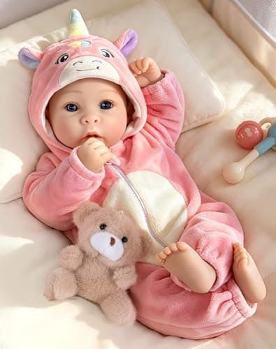 Aori 17 Inch Baby Dolls Realistic Doll with Ultra Real Life Soft Body & Pink Outfits for Girls 3+ | Pretend…