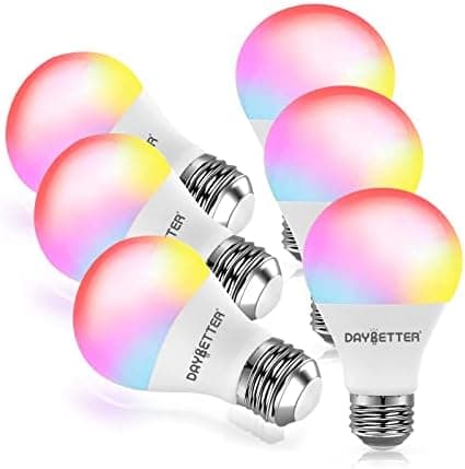 DAYBETTER Smart Light Bulbs, RGBCW Wi-Fi Color Changing Led Bulbs Compatible with Alexa & Google Home Assistant, A19 E26 9W 800LM…