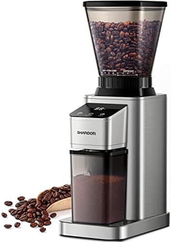 SHARDOR Professional Conical Burr Coffee Grinder, Coffee Bean Grinder with 48 Grind Settings for Espresso, Drip & French Press…