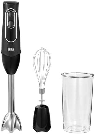 Braun MultiQuick 5 Immersion Hand Blender with Dual Speed + Turbo and Patented Technology, 350W - Includes Beaker and Whisk…