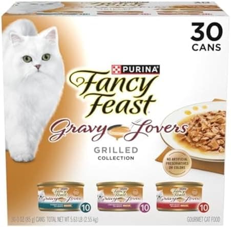 Purina Fancy Feast Gravy Lovers Poultry and Beef Grilled Gourmet Wet Cat Food Variety Pack - (Pack…