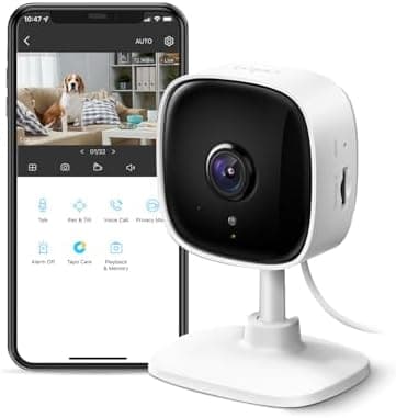 TP-Link Tapo 1080P Indoor Security Camera for Baby Monitor, Dog Camera w/Motion Detection, 2-Way Audio Siren, Night Vision, Cloud…