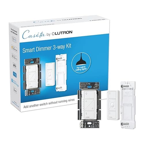 Lutron Caseta 3 Way Smart Dimmer Light Switch Kit, Includes Pico Remote, Bracket, and Smart Dimmer Switch, No…
