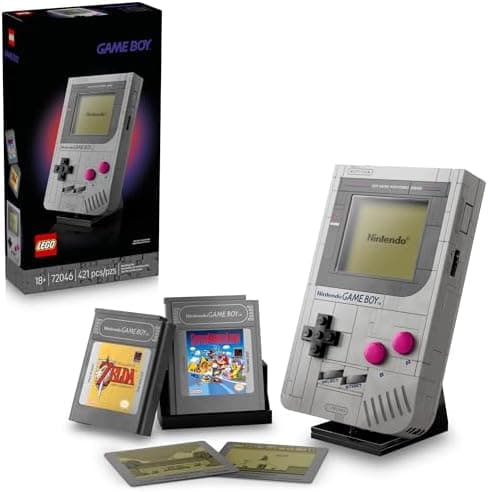 LEGO Super Mario Game Boy - Retro Building Sets for Adults, Ages 18+ - Gifts for Birthdays - Collectible Model with Game Paks and…