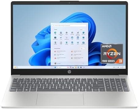HP 15.6 inch Laptop, HD Touchscreen Display, AMD Ryzen 3 7320U, 8 GB RAM, 128 GB SSD, AMD Radeon Graphics…