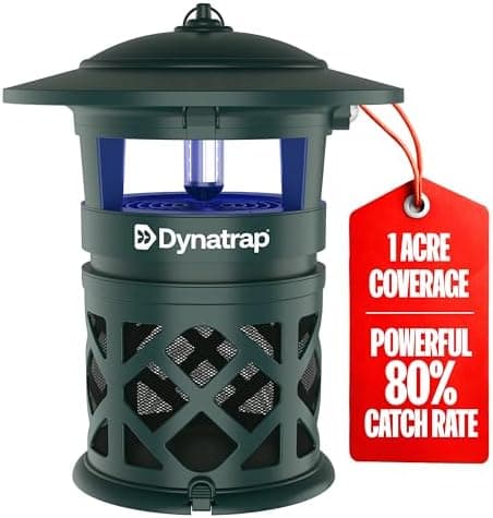 DynaTrap DT2030-GRSR Fly Traps Outdoor - Mosquito & Flying Insect Killer for 1 Acre – Kills Flies, Gnats, Wasps - Bug Zapper…