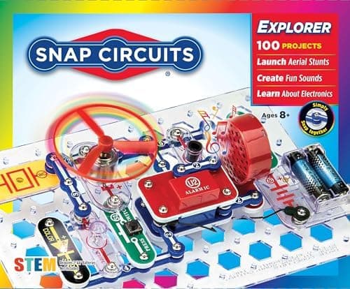 Snap Circuits Jr. SC-100 Electronics Exploration Kit, Over 100 Projects, Full Color Project Manual, 28 Parts, STEM Educational…