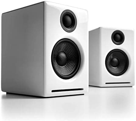 Audioengine A2+ Wireless Computer Speakers – Bluetooth Desktop Speakers with 24-Bit DAC for PC, Mac, Gaming and Music - White
