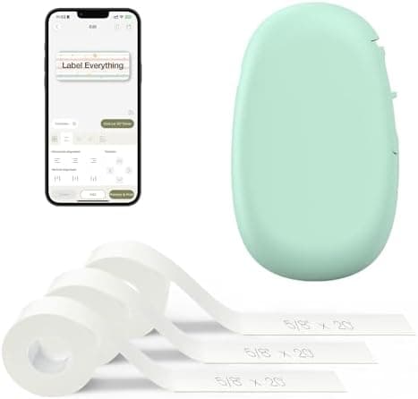 SUPVAN E10 Bluetooth Label Maker Machine with 3 Tapes, Continuous Waterproof Label, Versatile App with 35 Fonts and 1k+ Icons…