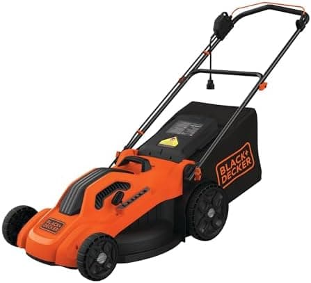 BLACK+DECKER Electric Push Lawn Mower, Corded, 13 Amp, 20-Inch Cutting Deck, 6 Setting Height Adjustment, Compact Storage…
