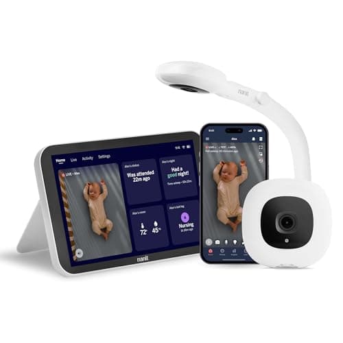 Nanit Smart Baby Monitor System with Floor Stand - Crystal-Clear Video, Real-Time Notifications, Sleep…