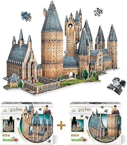 Wrebbit3d Hogwarts Castle 3D Puzzle for Teens and Adults | Great Hall…
