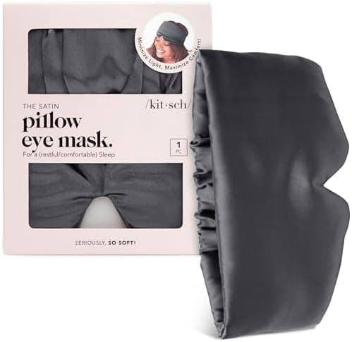 Kitsch Satin Sleep Mask - Eye Masks for Sleep, Softer Than Silk Satin Sleeping Mask Blindfold and Sleep Masks for Women and Men…