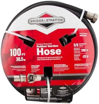 Briggs and Stratton 8BS100 100-Foot Premium Heavy-Duty Rubber Garden Hose