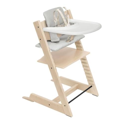 Stokke Tripp Trapp High Chair 2 (Natural), Cushion 2 (Nordic Grey) +…