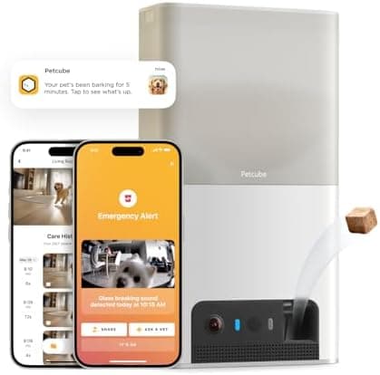 Petcube Bites 2 Lite Interactive WiFi Pet Monitoring Camera with Phone App and Treat Dispenser, 1080p HD Video, Night Vision…