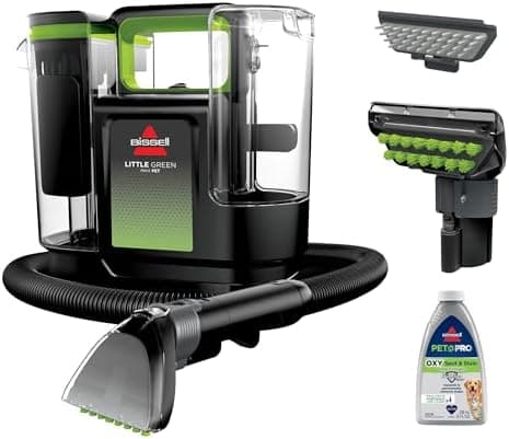 BISSELL® Little Green® Max Pet Portable Carpet and Upholstery Deep Cleaner, Car/Auto Detailer, with Self-Cleaning Tough Stain…