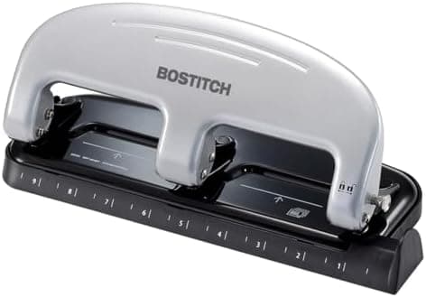 Bostitch Office EZ Squeeze 3-Hole Punch, 20 Sheet Capacity, Reduced Effort, No Jam Technology…