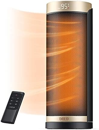 Dreo Space Heater, 1500W Electric Heaters for Indoor Use with Thermostat, 70° Oscillation, 8 Safety Protections, 5 Modes, Remote…