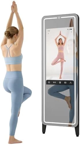 Smart Fitness Mirror for Home Gym Workout, 32" Touchscreen & Open System, No Subscription Fees, Support…