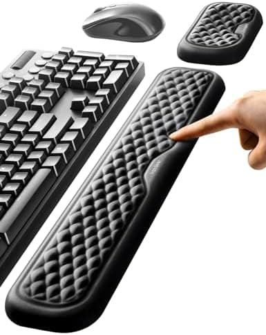 Vaydeer Wrist Rest for Keyboard and Mouse, Computer Ergonomic Wrist Support Pad, Soft Memory Foam Arm Cushion…