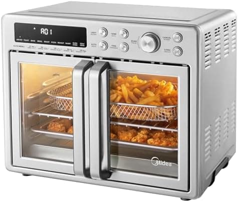 Midea Flexify Classic French Door Toaster Oven Air Fryer Combo, 10-in-1 Large Capacity 26.4 QT Countertop Oven, 25% Faster…