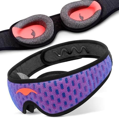 Manta Pro Sleep Mask - 100% Light Blocking Sleep Mask for Side Sleepers, Breathable and Comfortable, Spacious…