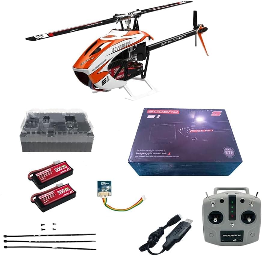 Helidirect Goosky Legend S1 Electric RC Helicopter for Adults & Beginners – 3D Dual Brushless Direct-Drive Micro GPS RC…