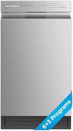 Midea 18 Inch Built-in Dishwasher, Slim Space-Saving Design with 8 Place Settings, 6 Washing Programs & Stainless Steel Tub…