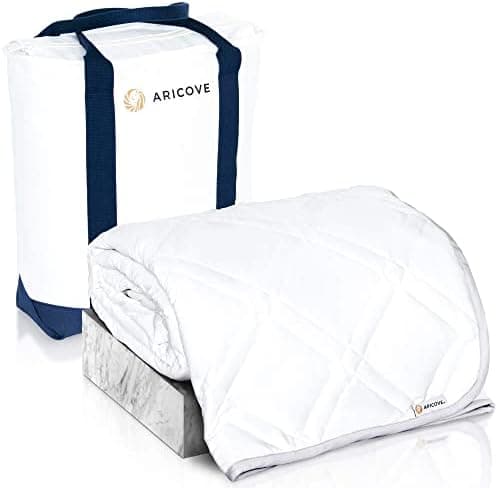 Aricove Cooling Weighted Blanket for Adults, 15 lbs, Full/Queen Size Weighted Blanket, 60x80…