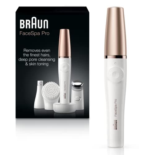Braun Face Epilator Facespa Pro 911, Facial Hair Removal for Women, Hair Removal Device, 3-in-1 Epilating, Cleansing Brush and…