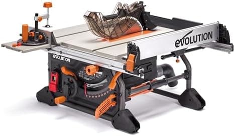 Evolution R10TS 10" Jobsite Table Saw | Zero-Clearance Throat Plate |…