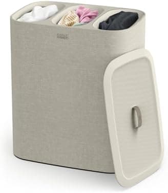 Joseph Joseph Tota Trio 90 liter/23.8 gallon Laundry Hamper Separation Basket with lid, 3 Removable Washing…