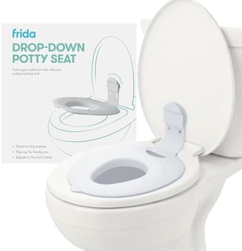 Frida Baby Drop Down Potty Seat, Potty Training Seat for Toddlers, Attaches Securely to Adult Toilet, Flips Up or Stays Down for…