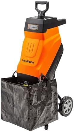 LawnMaster FD1503 Electric Wood Chipper Shredder 15-Amp 1.8-Inch Cutting Diameter Max 14:1 Reduction