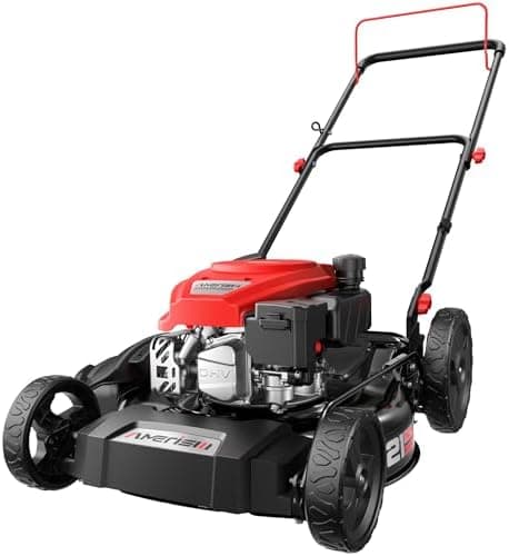 AMERISUN 21 Inch Gas Lawn Mower, 2-in-1 Mulching & Side Discharge, 144cc 4-Stroke OHV Engine, 6-Position Height Adjustment…