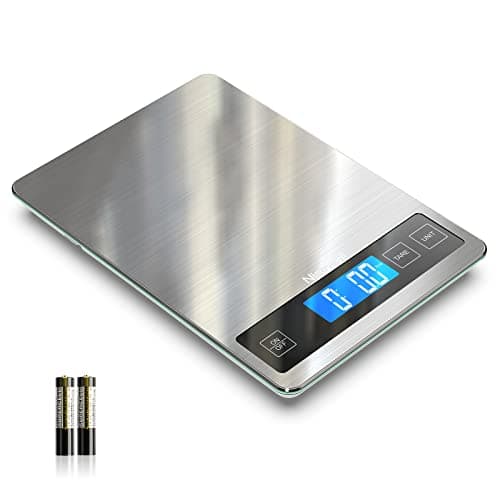 Nicewell Food Scale, 22lb Digital Kitchen Scale Weight Grams and oz for Cooking Baking, 1g/0.1oz Precise Graduation, Stainless…