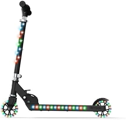 Jetson Jupiter Kids 2-Wheel Light-Up Kick Scooter, LED Lights on Handlebar, Stem, Wheels & Deck, Adjustable Handlebar, Rear…
