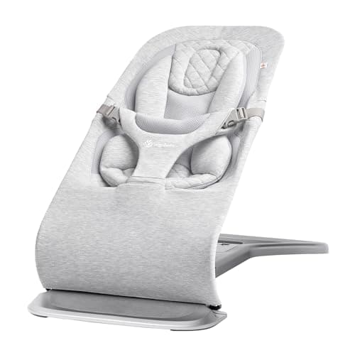 Ergobaby Evolve 3-in-1 Bouncer Seat for Babies and Toddlers 5.5-25lbs - Multi Position Baby Rocker Seat with Adjustable Heights…
