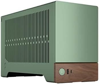 Fractal Design Terra Jade - Wood Walnut Front Panel - Small Form Factor - Mini ITX Gaming case – PCIe 4.0 Riser Cable – USB…