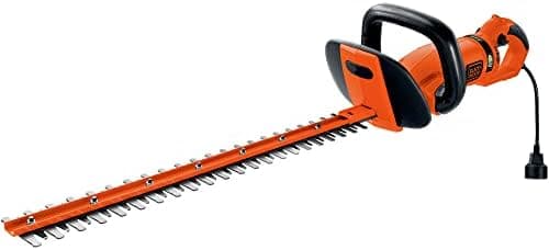 Black & Decker HH2455 120V 3.3 Amp Brushed 24 in. Corded Hedge Trimmer with Rotating Handle