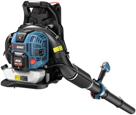 49CC Gas Backpack Leaf Blower, 4-Cycle, 425 CFM, 195 MPH, Variable Speed & Cruise Control, Ergonomic Harness, Lower Emissions…