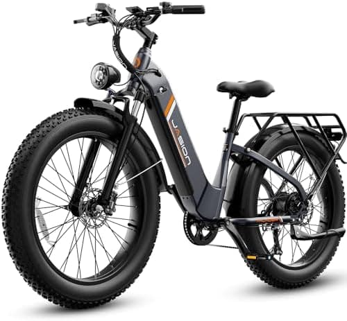 Jasion Thunder/PRO/ST Electric Bike,2000W/1800W Peak Ebikes for Adults,26''Fat Tire Best Ebike for Men,90/80 Miles with…